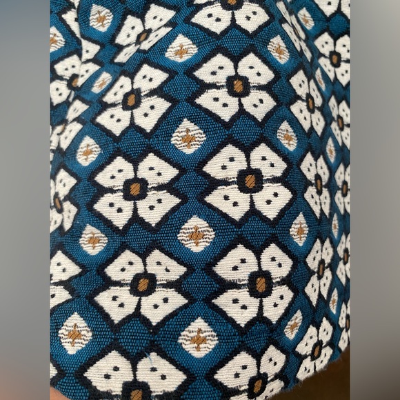 Zara mini skirt blue with white pattern (L) - Picture 5 of 10